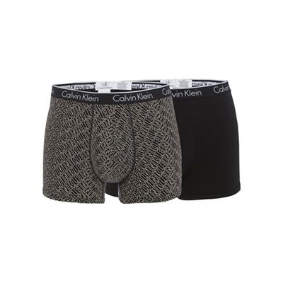Calvin Klein Pack of two black 'CK One' trunks